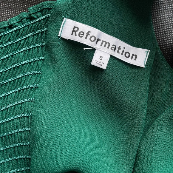Reformation Twilight Dress in Emerald - Picture 7 of 7